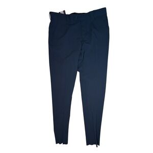 Wessi Mens Slim Fit Dress Pants Trousers Navy Blue Size 36 Unhemmed